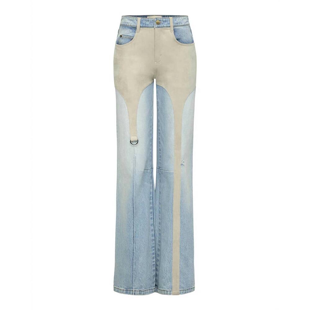 NEW HELLESSY jasper wide leg jeans in medium wash - Picture 2 of 2